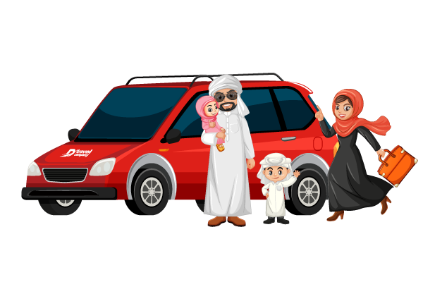 Arabian Family with Car